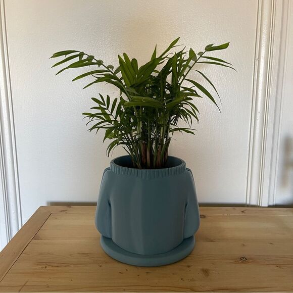 Dusty Blue Sport Sweater Planter - A Fun & Eco-Friendly Gift for Athletes - Picture 6 of 14